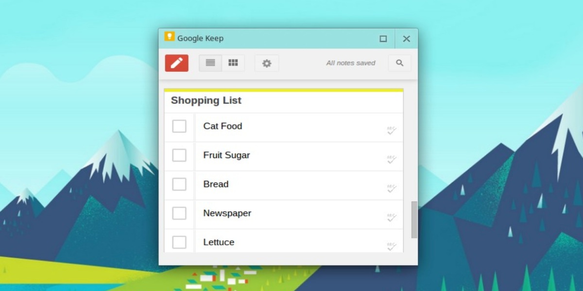 Google Keep chrome extension