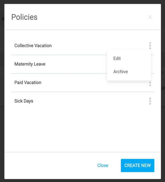 An overview of time off policies in Clockify