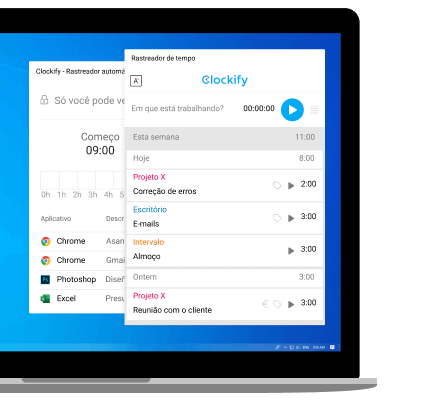 Aplicativo desktop Clockify Mac Windows