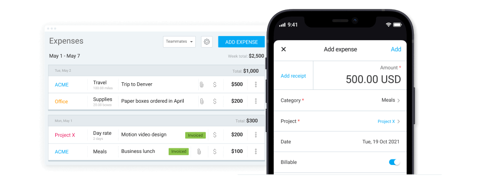 Mobile app - expenses