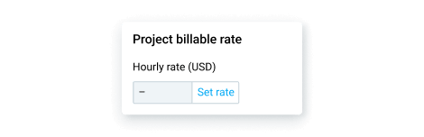 Project billable rate
