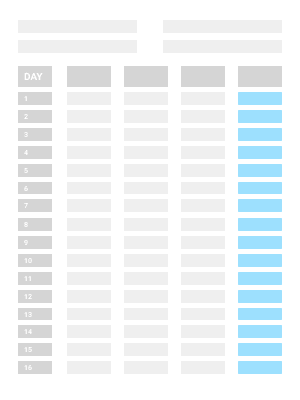 Visualização do modelo de planilha de horas mensal