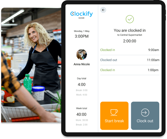 Time Clock for Supermarkets - Clockify screenshot