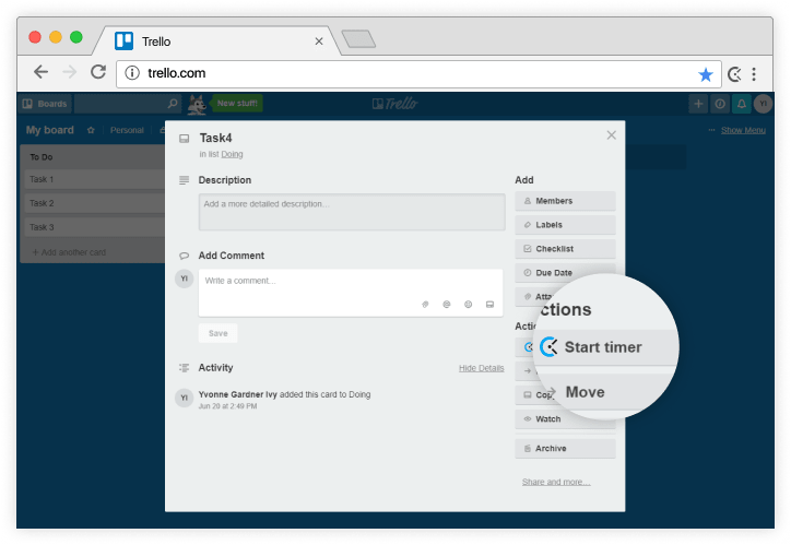 Trello Time Tracking Integration